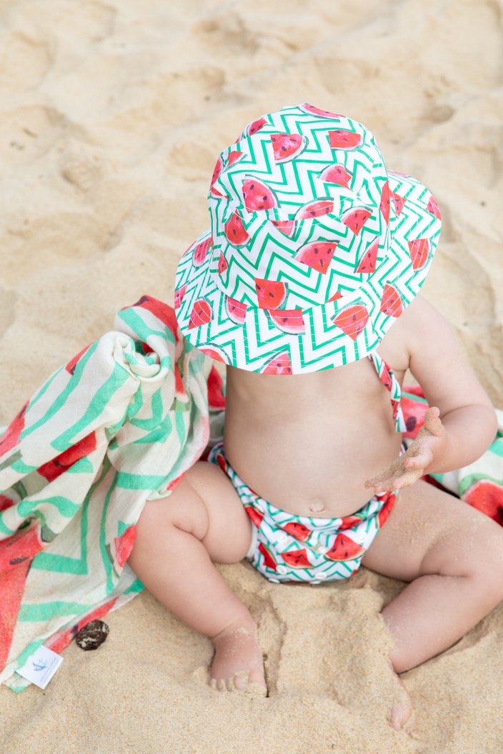 Anchor & Arrow - Reusable Swim Nappy & Wet Bag | Watermelon