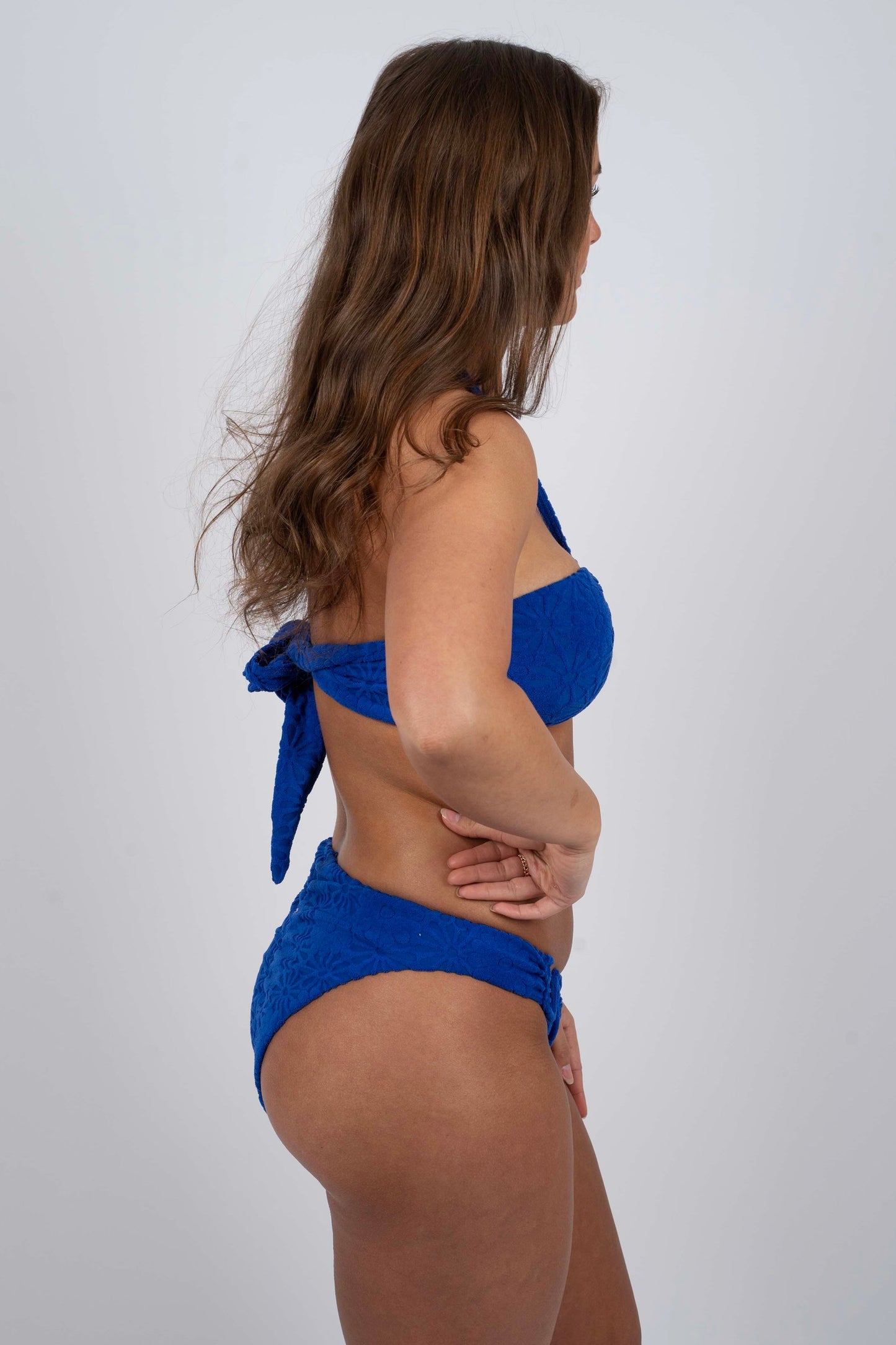 Velvet Petals Bikini Bottom (Blue)