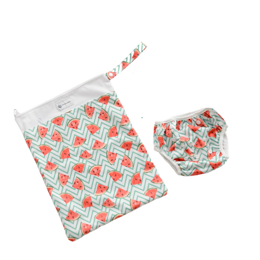 Anchor & Arrow - Reusable Swim Nappy & Wet Bag | Watermelon